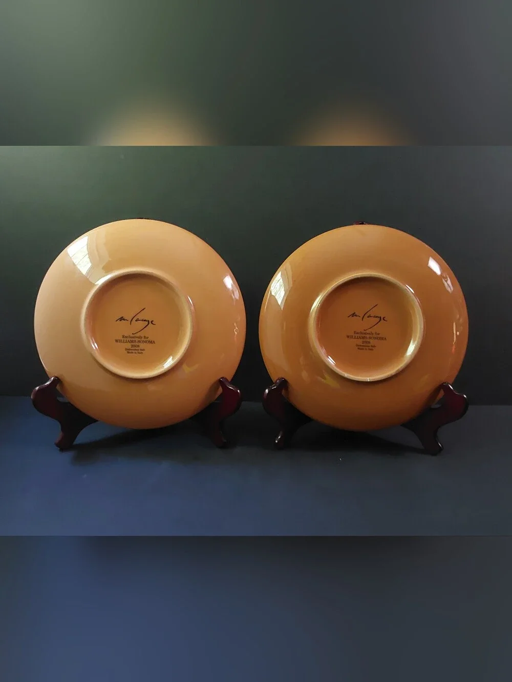 Williams Sonoma Paysage SALAD/DESSERT Plates (2) by Marc Lacaze 2008 STYLE C